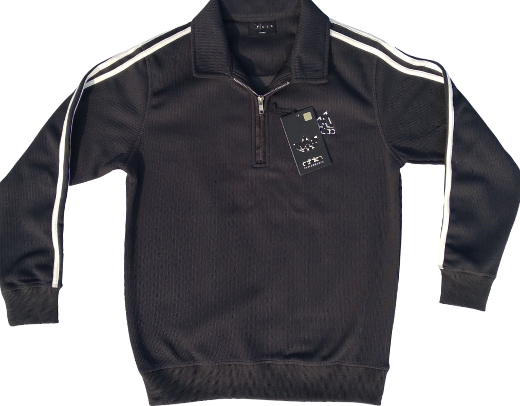 Fleece Winter Black Track Jacket / Winter upper