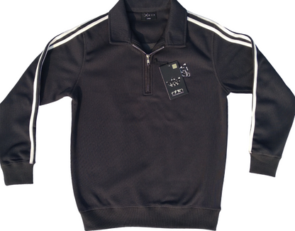 Fleece Winter Black Track Jacket / Winter upper