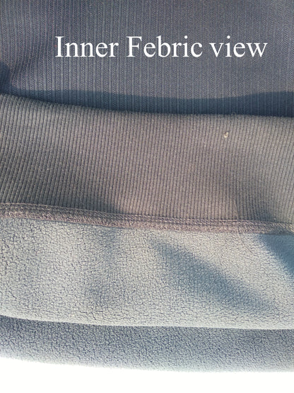 Fleece Winter Black Track Jacket / Winter upper