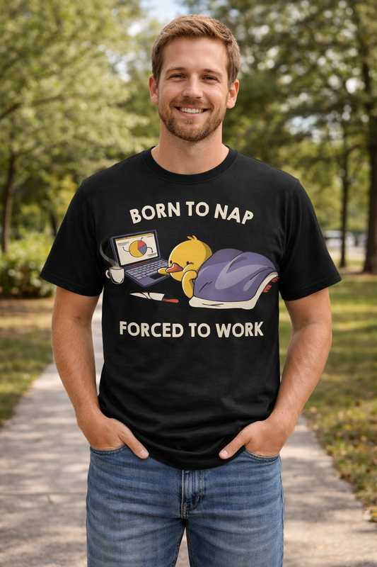 "BORN TO NAP..." Unisex COTTON Stretch T-shirt