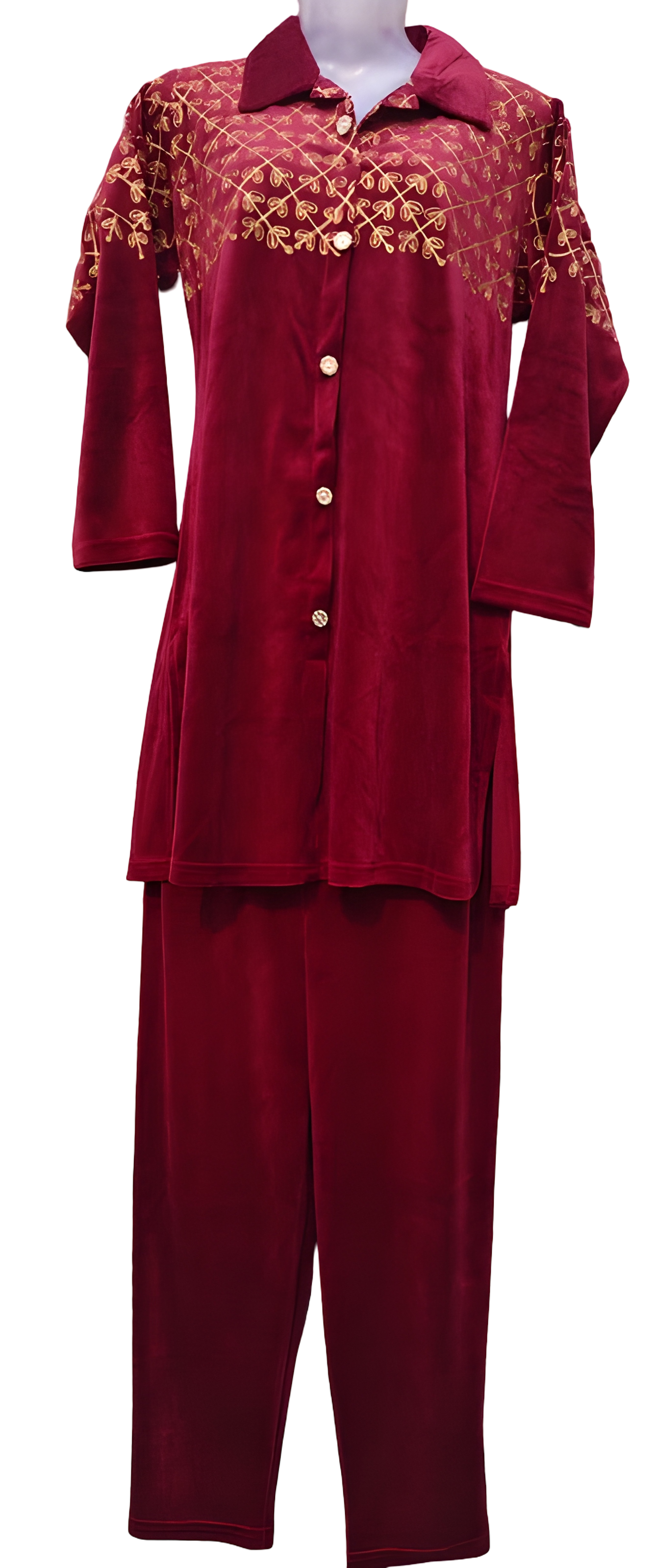 Women Velvet Co ord Set/ Top and Pallazo Set