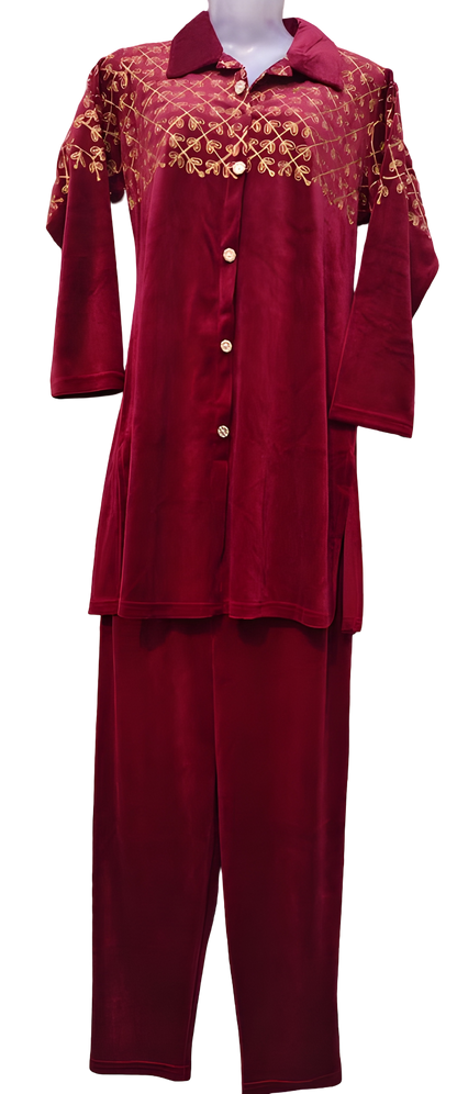 Women Velvet Co ord Set/ Top and Pallazo Set