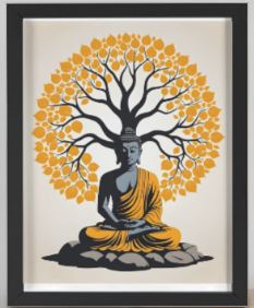 Buddha Meditation Framed Poster 8x10in