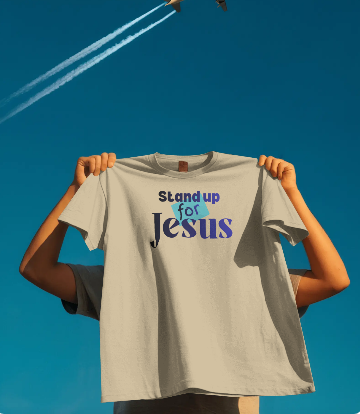 "Stand up for Jesus" Male Classic Crew T-Shirts of light theme