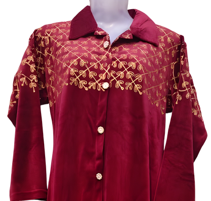 Women Velvet Co ord Set/ Top and Pallazo Set